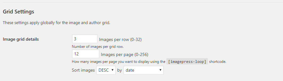 ImagePress Grid Details