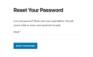 How to Build a Front-end Password Reset Form in WordPress