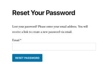 How to Build a Front-end Password Reset Form in WordPress